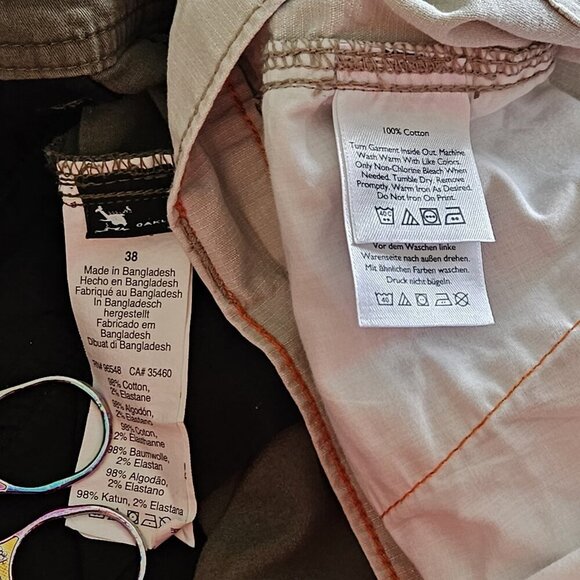 Cargo Shorts Men 38 Lot of 2 Eddie Bauer Oakley Cotton Pockets Outdoor Zip Fly - Picture 12 of 13